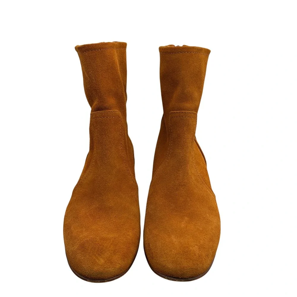 Farylrobin Anthropologie Brown Ankle Boots Womens SZ 9 40 Boho Slim Suede Tassel